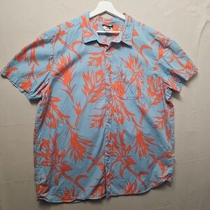 The North Face Tropical Print Mens XXL Short Sleeve Button Up Shirt 2XL NF0A55ND
